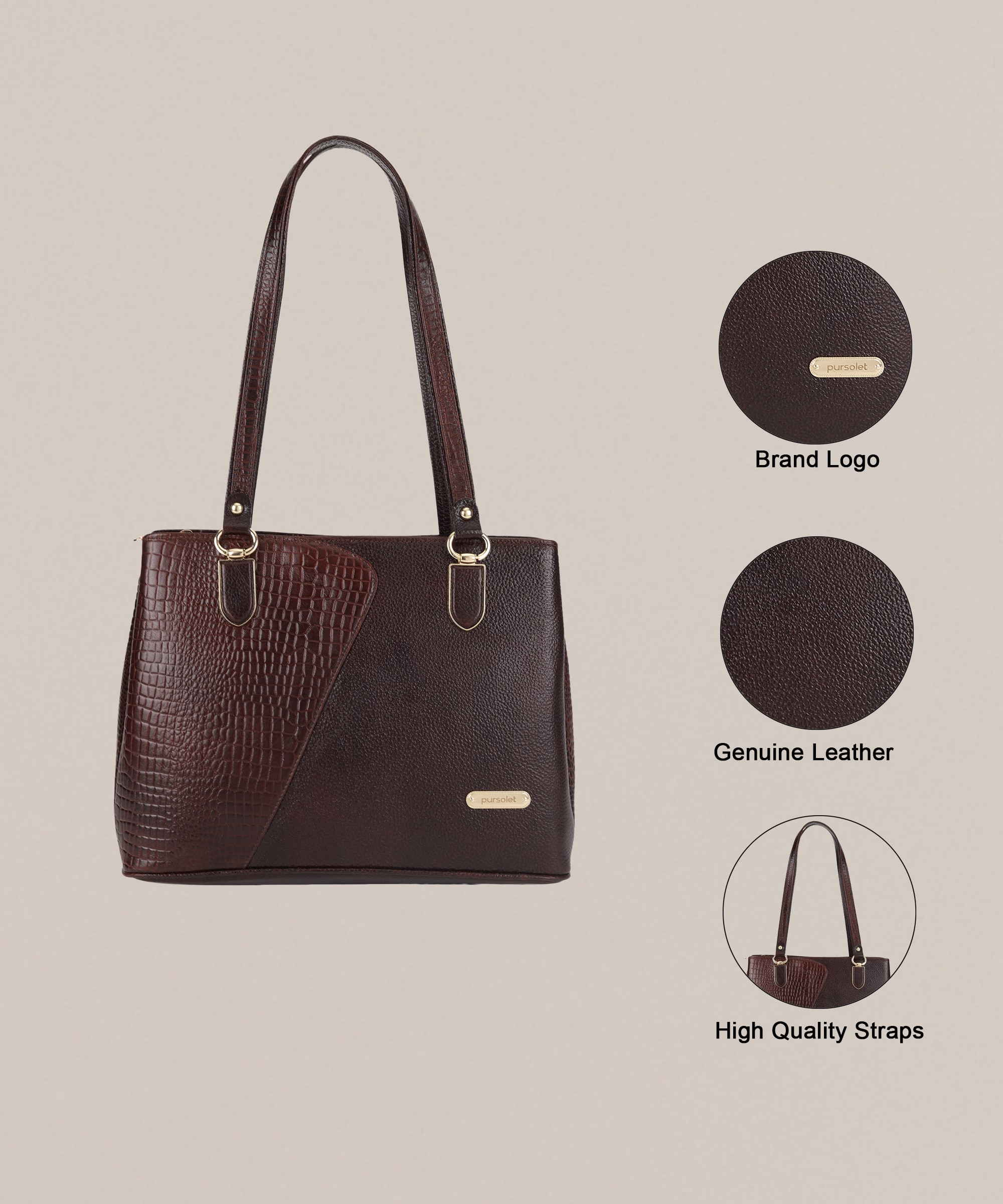 Leather Handbags for Women – Stylish Shoulder & Top-Handle Bags | Pursolet - Image 4